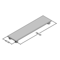 60-150-2 MODULAR SOLUTIONS POLYAMIDE PART<br>END CAP 45MM X 180MM LIGHT GRAY